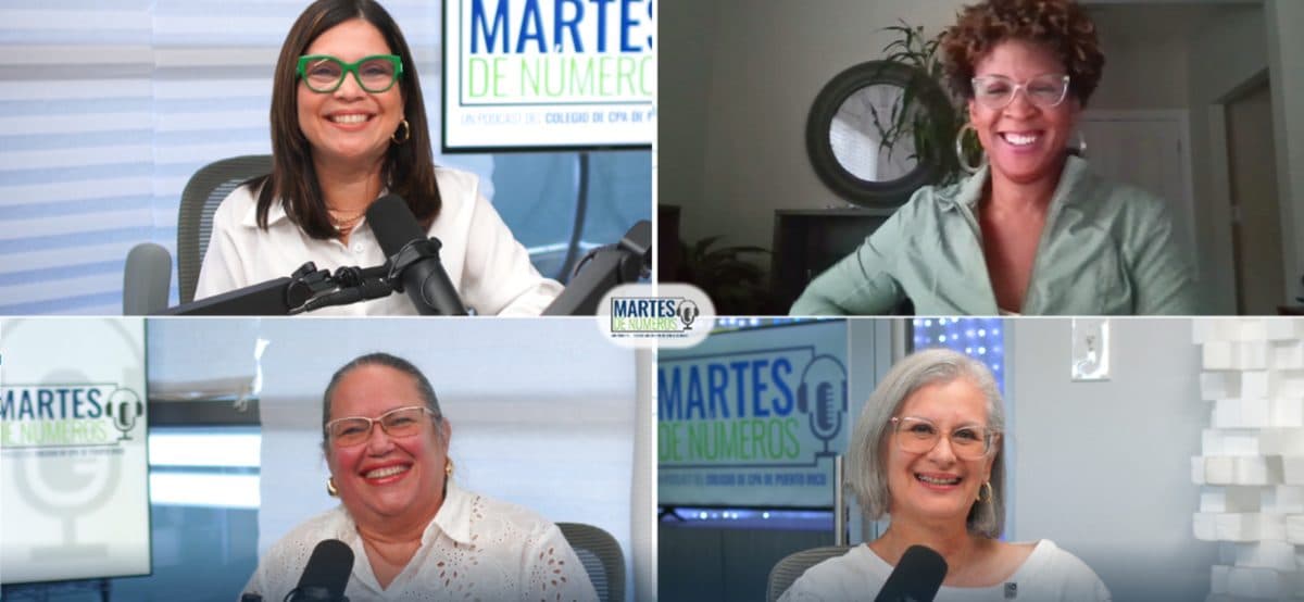 Cuadrícula de cuatro participantes del episodio, con Michelle De La Cruz abajo a la derecha.